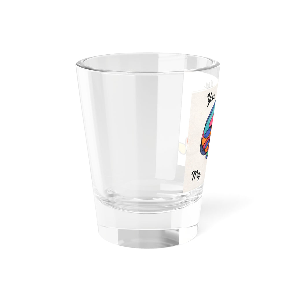 Shot Glass — "You Are My Sunshine" Colorful Abstract Design (1.5 oz)