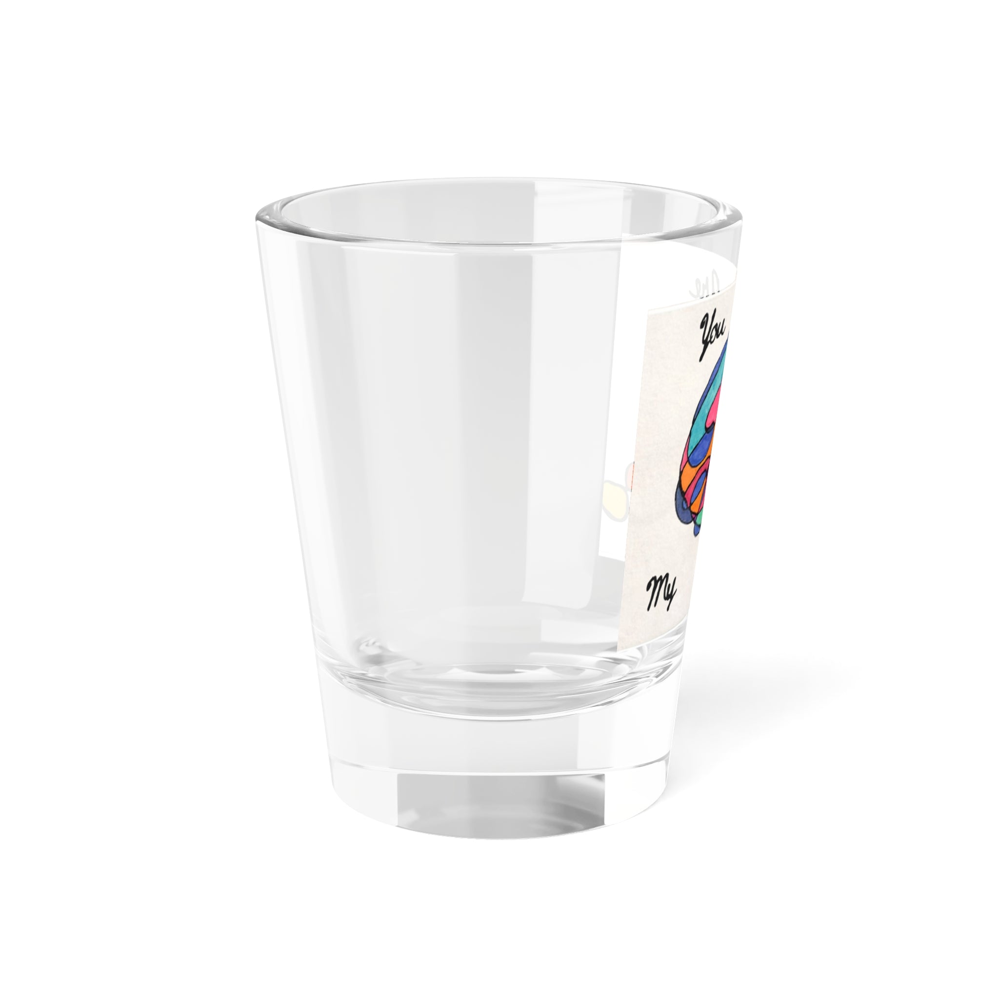 Shot Glass — "You Are My Sunshine" Colorful Abstract Design (1.5 oz)