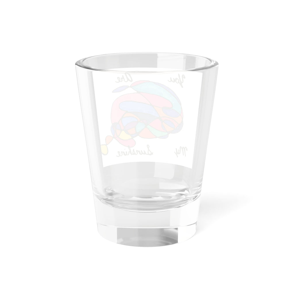 Shot Glass — "You Are My Sunshine" Colorful Abstract Design (1.5 oz)