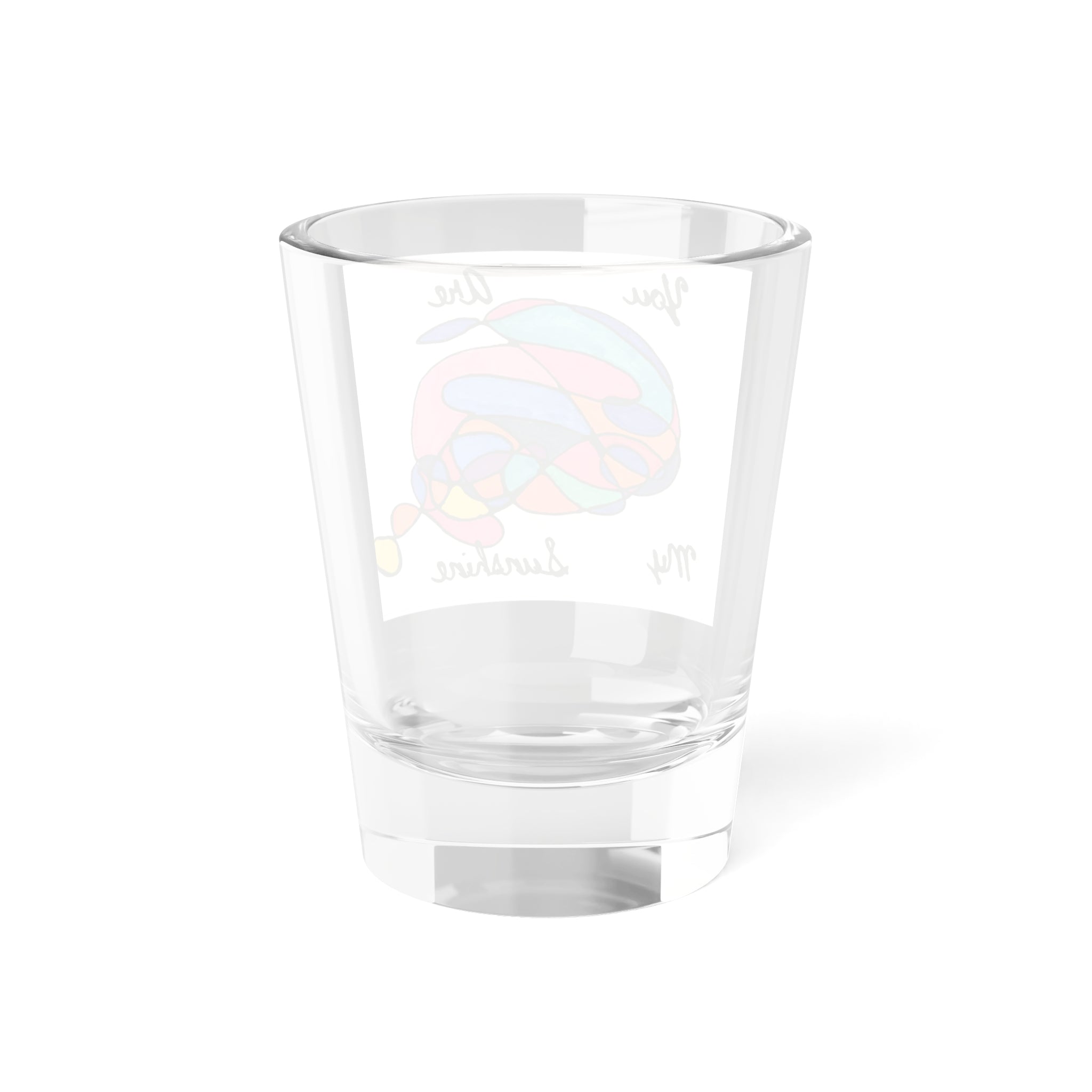 Shot Glass — "You Are My Sunshine" Colorful Abstract Design (1.5 oz)